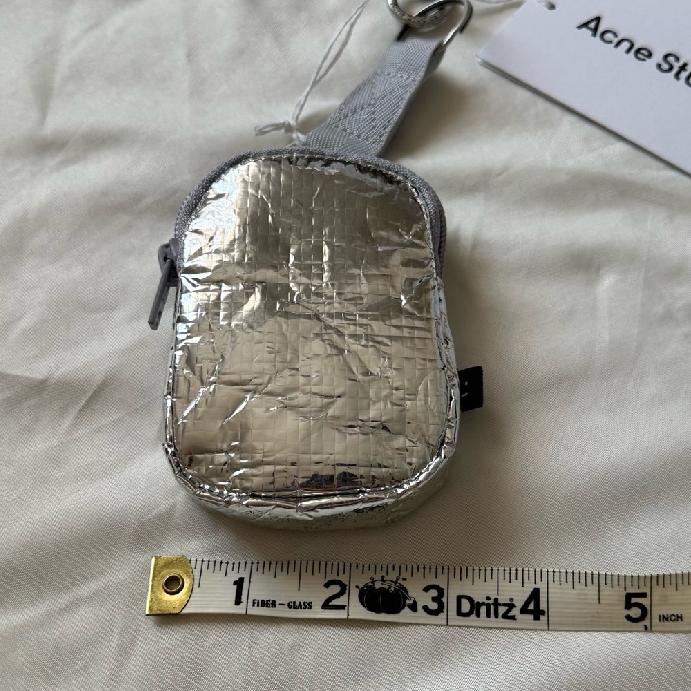 Acne Studios Mini Pouch Silver - Picture 3 of 14
